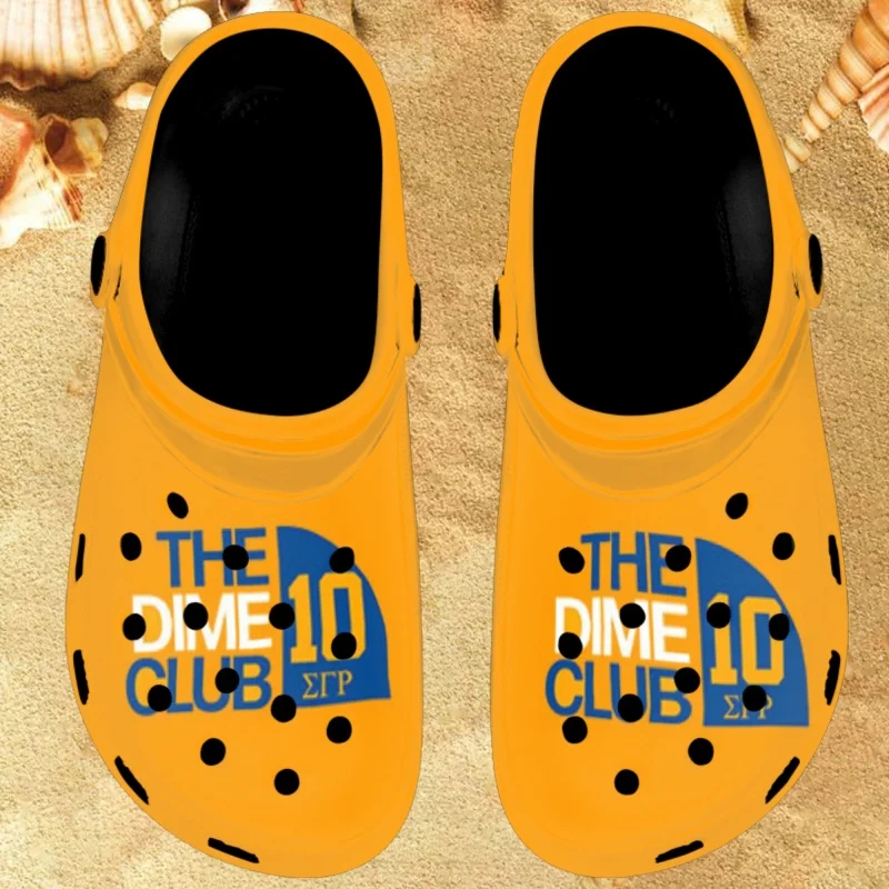 

Twoheartsgirl Women Garden Shoes Home Slippers Sigma Gamma Rho Summer Soft Sole Flat Sandals Outdoor Hollow Slides Zapatos Muje