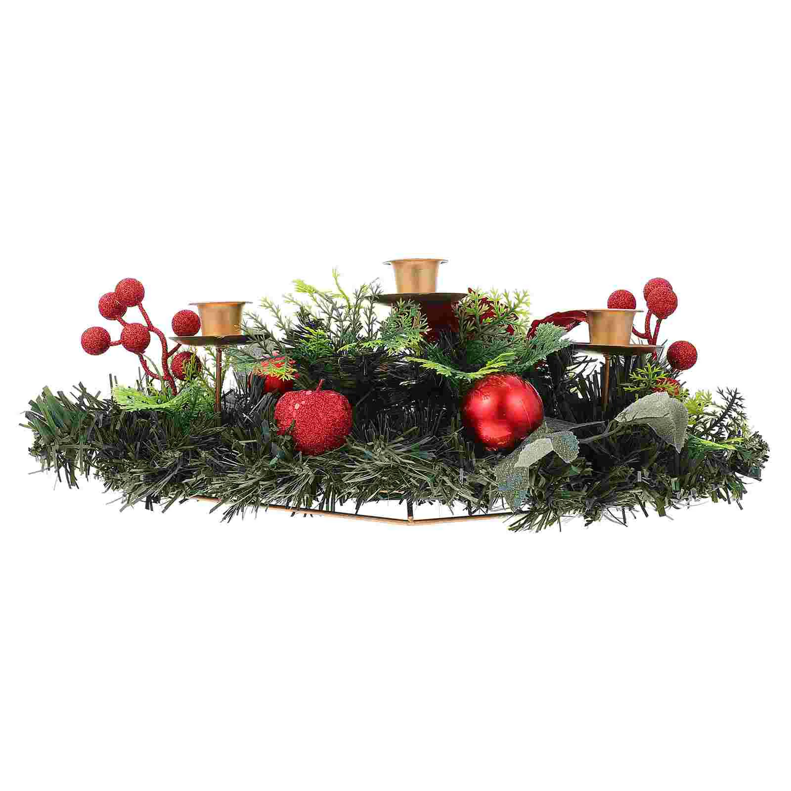 

Christmas Holder Wreath Minirings Wreaths Candlestick Stand Holiday Table Votive Ring Pretty Rustic Iron Candleholder Tea Light