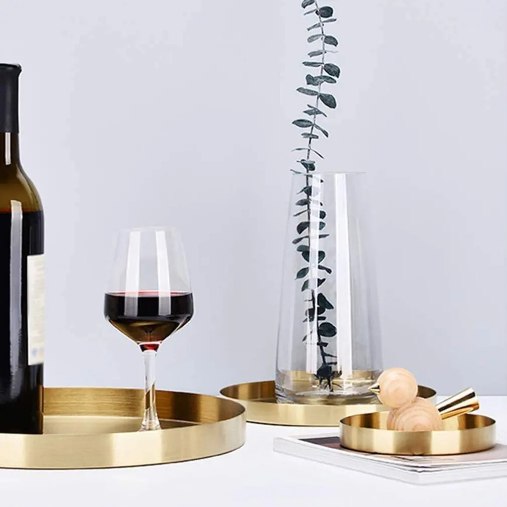 

Тарелка для хранения ювелирных изделий из нержавеющей стали с закругленными и прямыми краями