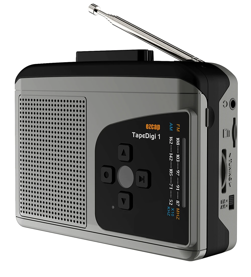 Ezcap234 الأصلي الشريط وكمان كاسيت لاعب AM/FM راديو مسجل كاسيت لتحويل MP3 إلى TF بطاقة الصوت بطاقة التقاط الصوت والفيديو صندوق
