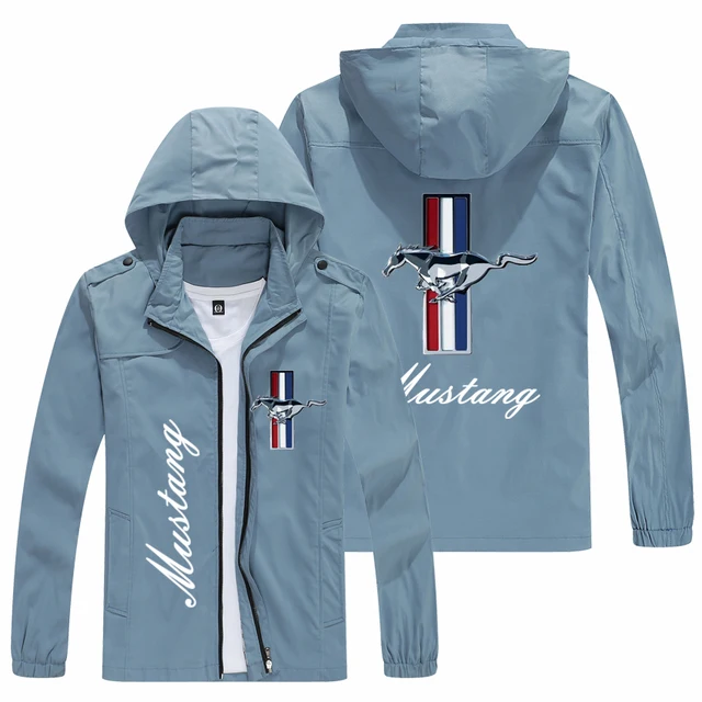 

2022new spring and autumn men's MUSTANG Logo Hoodie Jacket popular print casual fashion loose rider jacket men's street baseball