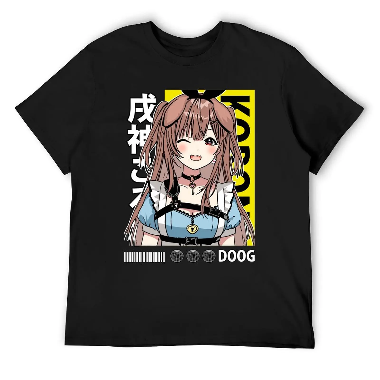 Футболка Inugami Korone Wink винтажная одежда новое издание мужские футболки с рисунком в