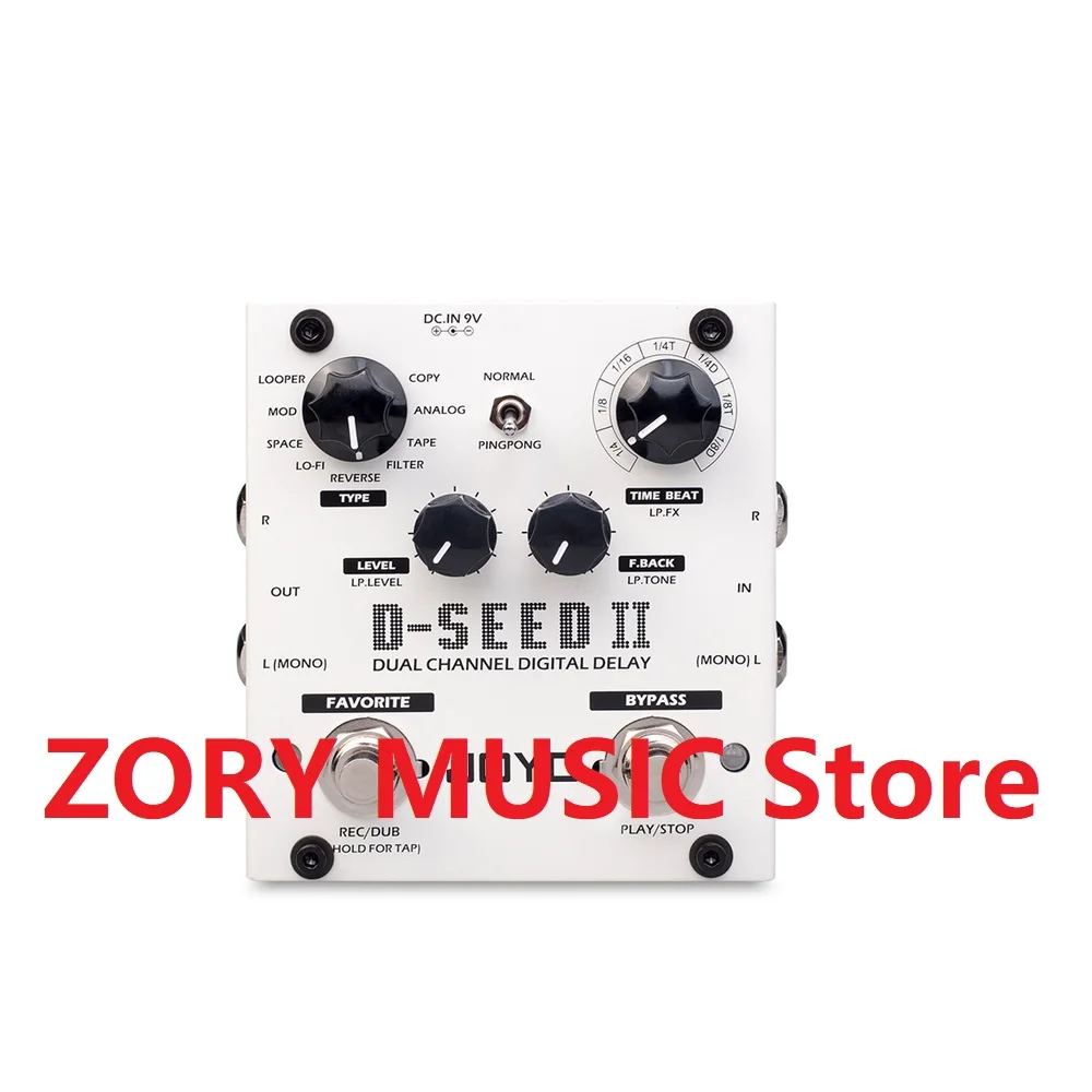 

JOYO D-SEED II Digital Delay Pedal Dual Channel 8 Delay Modes Stereo Looper Function Multi Effect Pedal for Electric Guitar