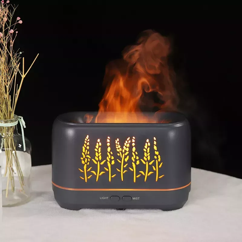 

Ультразвуковой увлажнитель воздуха с USB, распылитель эфирных масел 2022, имитация пламени, увлажнитель воздуха для дома и офиса, диффузор для ...