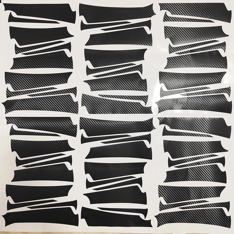 3D 4D Черная защитная пленка из углеродного волокна предварительно разрезанные