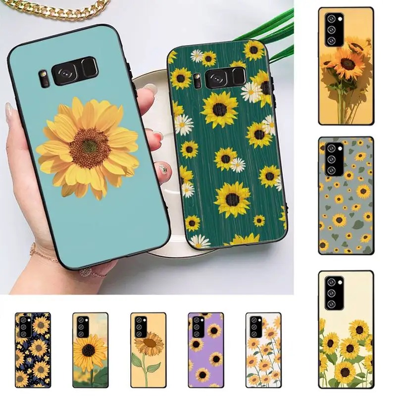 

FHNBLJ Fashion Ins Sunflower Phone Case for Redmi 8 9 9A for Samsung J5 J6 Note9 for Huawei NOVA3E Mate20lite cover