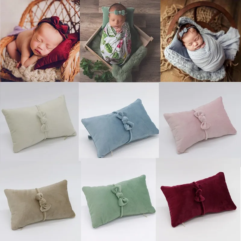 Baby Girl Headband Newborn Photography Props Newborn Pillow Photography Accessories Bowknot Headwear