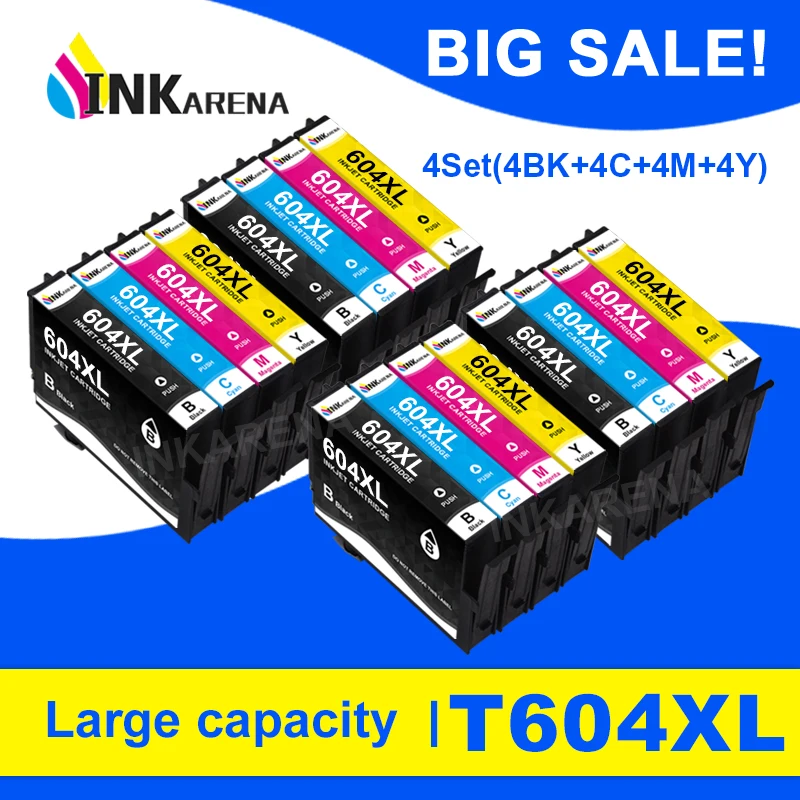 

Картридж чернильный INKARENA 604XL T604 T 604 XL T604 XL, совместимый с Epson