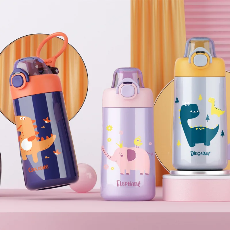 

350ml Cartoon High Quality Kids Thermos Mug Double Stainless Steel Vacuum Flasks Children Cute Tumbler Thermal Water Bottle Cup