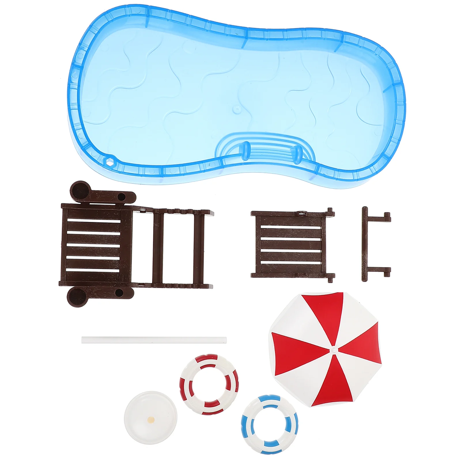 Микросцена украшения дом пляжный стул игрушка мини набор для бассейна детский