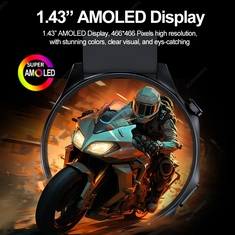 Смарт-часы Amoled Для Мужчин И Женщин Спортивный Фитнес-трекер С Компасом 1 Гб Озу