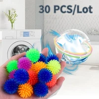 30 pcslot reusable magic laundry ball pvc washing machine household clothes remove dirt softener cleaning starfish shape solid