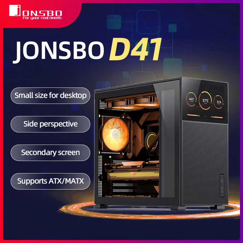 

Jonsbo Pinecone D41 Case MESH Secondary Screen ATX MATX Translucency Support ATX Power 360 Cold Exhaust Sub Screen Chassis