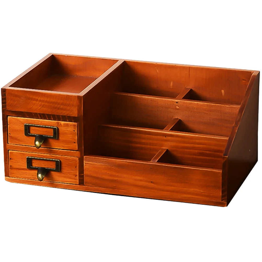 

Organizer Storage Desktop Drawer Type Woodenmakeup Sundries Wood Container Holder