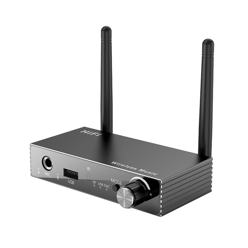 

Адаптер аудиоресивера Bluetooth 5,3, U-диск Play, коаксиальный к 3,5 мм AUX RCA R/L, беспроводной ЦАП-преобразователь с микрофоном, ИК-пульт дистанционного управления, прочный