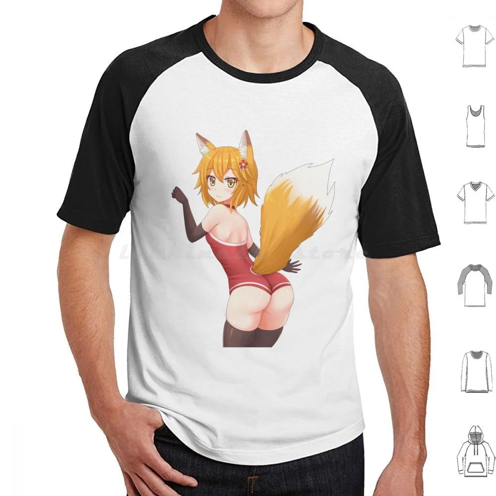 

 Senko Thicc ( Sewayaki Kitsune No Senko-San )  Футболка хлопковая для мужчин и женщин, с принтом «сделай сам» Senko San Shiro Sora Nakano Kuroto