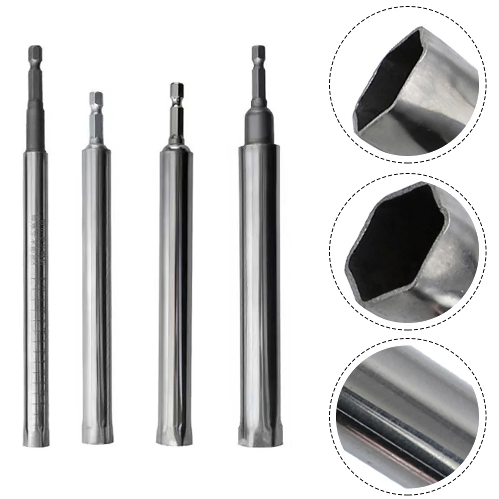 

Ceiling Leveling Sleeve Lengthening Hollow Screw Nut 1/4in Hex Shank Sleeve Drill Stainless Steel Extended Deepening Screw Rod