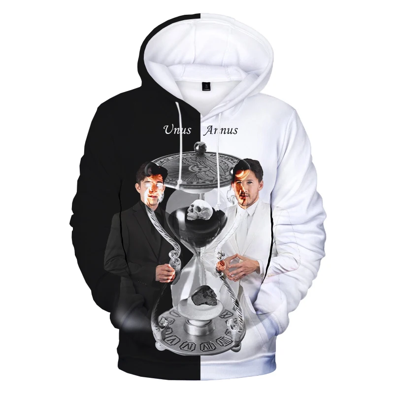 

Funny Program Unus Annus Hoodies For Men Women Black White Combination Cool Hoodie Fashion Streetwear Tops Autumn Oversized Coat