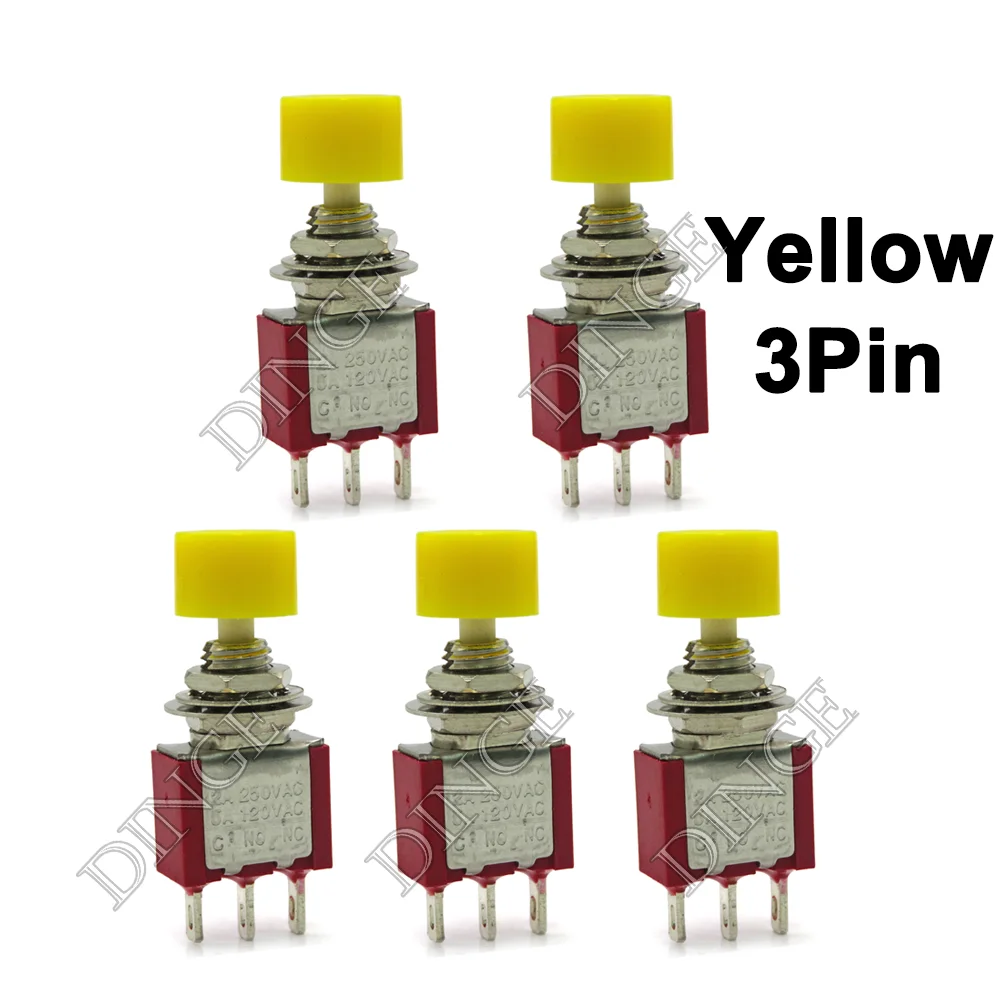 5 шт. PS-102 PS-202 мини-мгновенный автоматический возвратный кнопочный переключатель