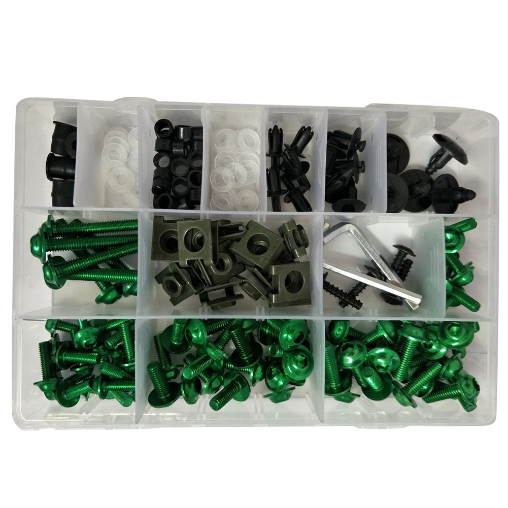 

Аксессуары для мотоциклов Набор цветных алюминиевых винтов Замена Простая установка Антикоррозийные зажимы крепление с коробкой обтекате...