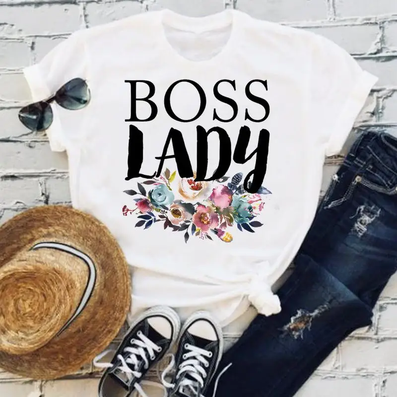 

Women Letter Flower 90s Sweet Top Clothes Short Sleeve Tee Casual Lady Fashion Aesthetic Summer Tshirt Female Graphic T-Shirt