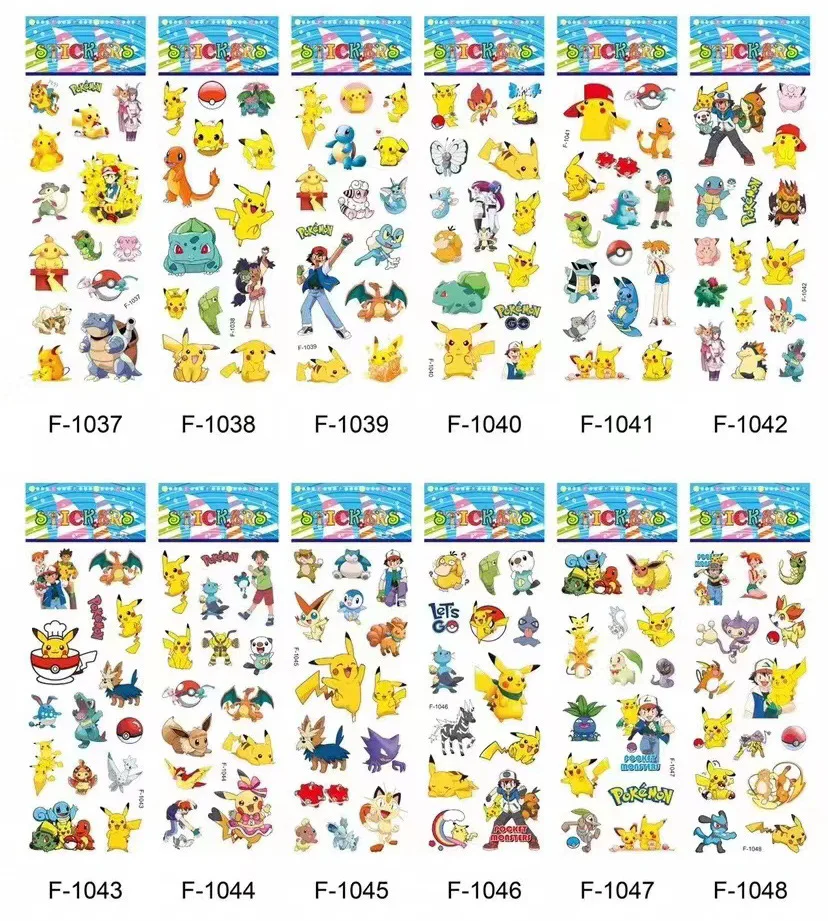 

12Pcs/set Pokemon Pikachu Children's Cartoon Sticker 3D Puffy Bubble Stickers Kawaii Kids Toys Vinyl Anime Decoration Gifts
