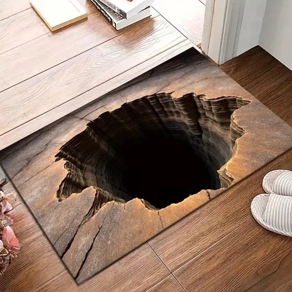 

3D-коврик с оптической иллюзией, влагопоглощающий, износостойкий, для ванной комнаты, прочный, нескользящий, для спальни, дом...
