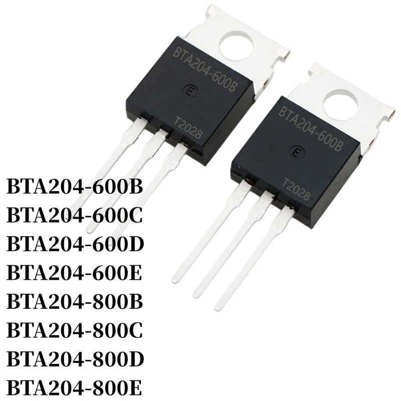 

10~500Pcs BTA204-600B BTA204-600C BTA204-600D BTA204-600E BTA204-800B BTA204-800C BTA204-800D BTA204-800E TO-220 DIP Triac