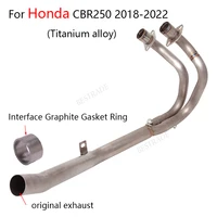 titanium alloy for honda cbr250 cbr250rr 2018 2022 slip on 51mm motorcycle exhaust pipe escape front connect mid link tube