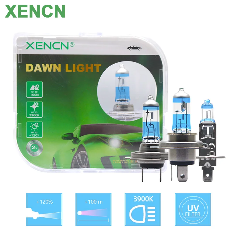 

XENCN H1 H4 H7 H11 HB3 9005 Галогенные фары 12 В Оригинальная автомобильная противотуманная лампа 3900 К Теплый белый свет + 120% яркая автомобильная лампа, 2 шт.
