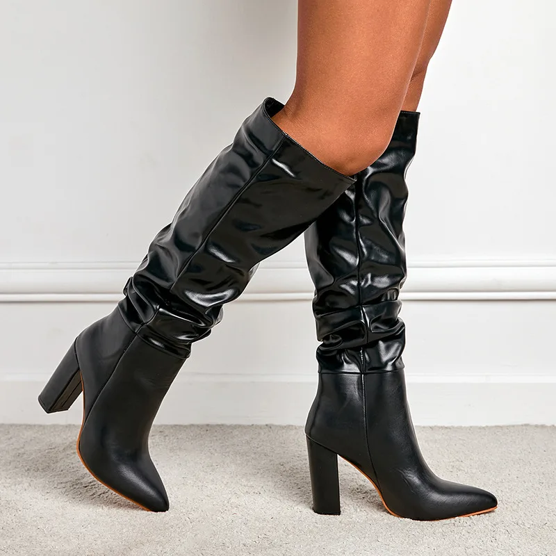 

2022 Spring Summer New Thick Heel Over Knee Long Mesh Fashion Pointed Women's High Boots
