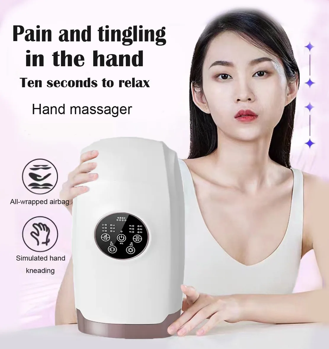 Электрический нагревательный массажер для рук с воздушным сжатием массаж