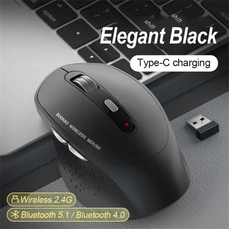 

Wireless Mouse Charging Mouse Bluetooth-compatible 1600 DPI Silent Mouse For MacBook Tablet Laptop Mute Mice Quiet 2.4G Mouse