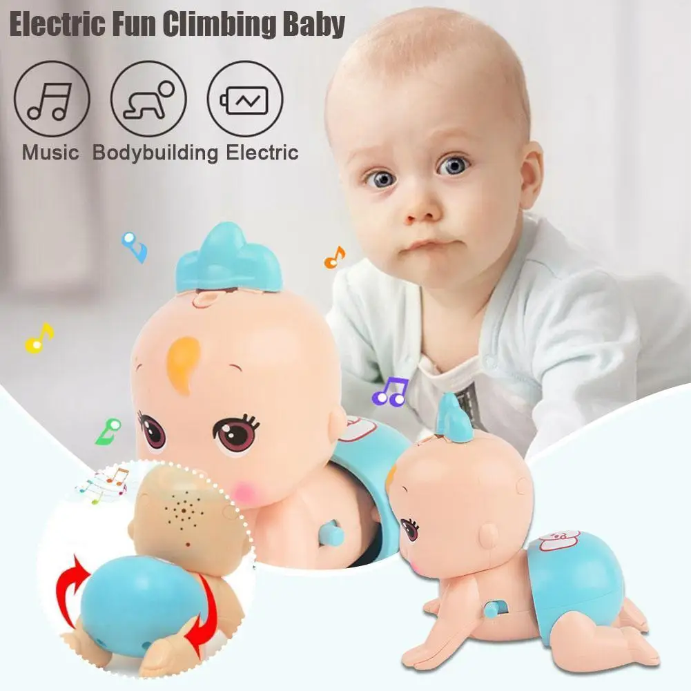 

Electric Music Crawling Doll Cute Toddle Intellectual Development Kids Bottle Crawling Doll Interactive Toy For Baby Kids G M6H0