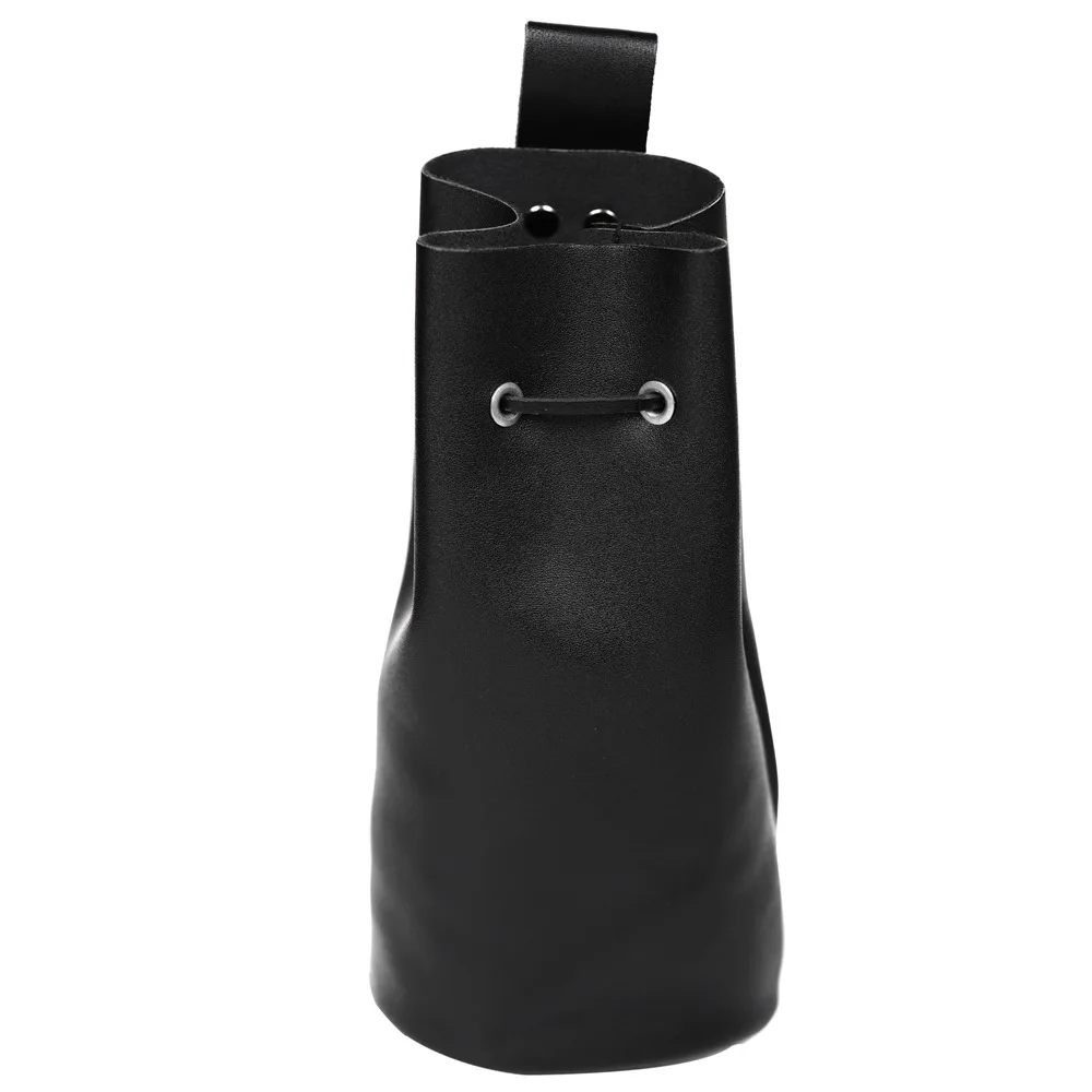 Nordic Medieval Cowhide Drawstring Waistpack Leather Drawstring Bag Coin Bag Tobacco Bag Pure Handmade Change Wallet