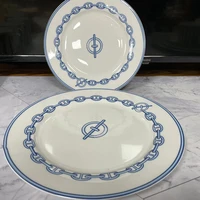 blue chain bone china dinner plate new coffee cup western food plate daily gift luxury dinner plate four piece set
