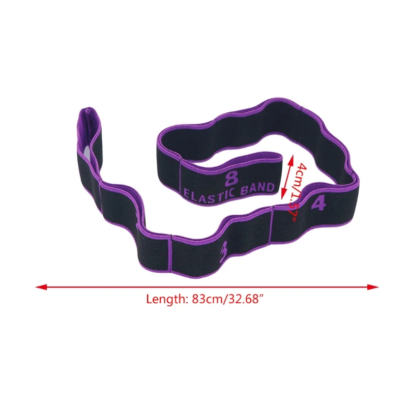 

Yoga Resistance Band with Tension Scale Yoga Pull Strap Belt Elastic Stretching Band Loop Fitness Resistance Bands GXMF