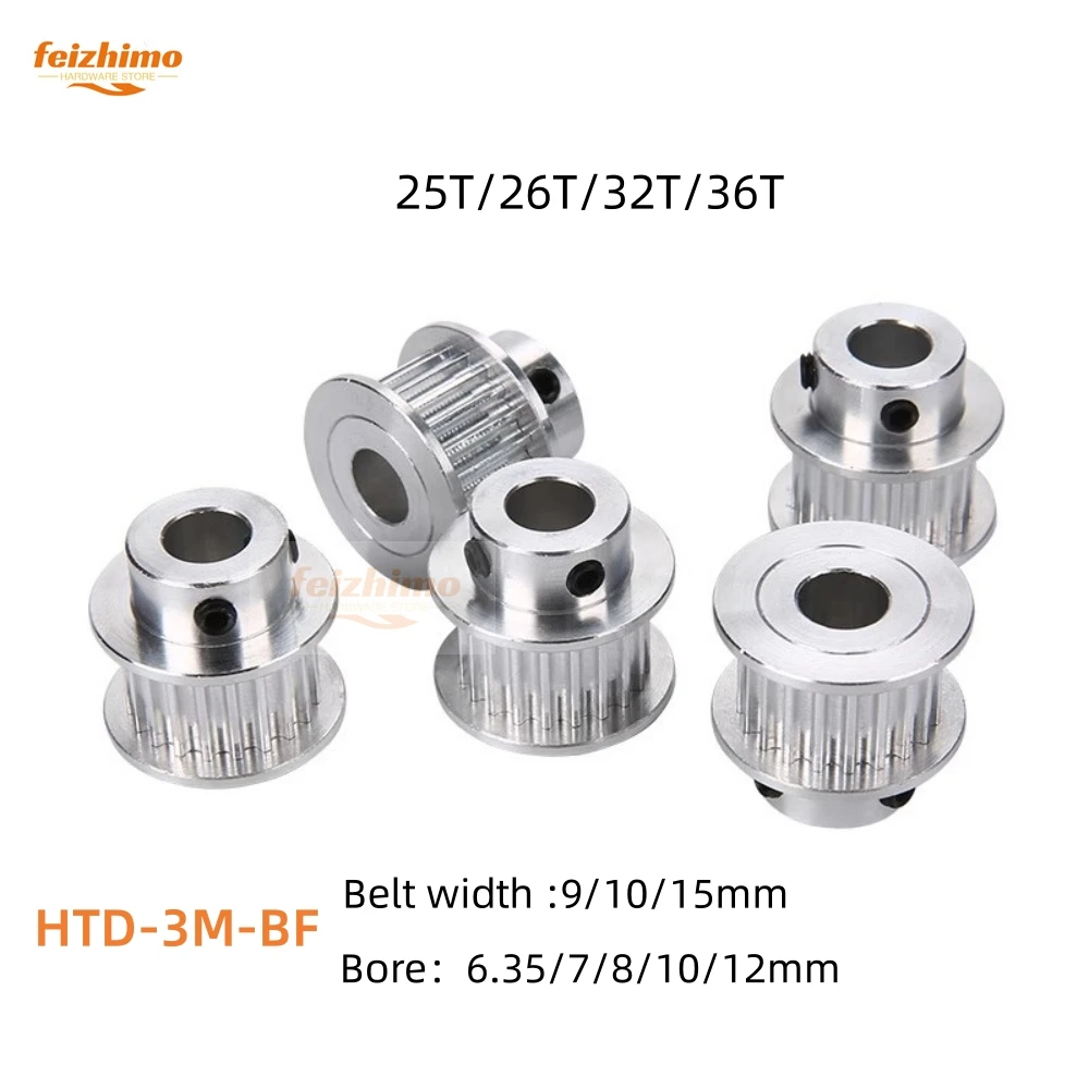 Синхронное колесо HTD3M BF Тип 25/26/32/36 Зубцов диафрагма 6 35 мм 7 8 10 12 подходит для