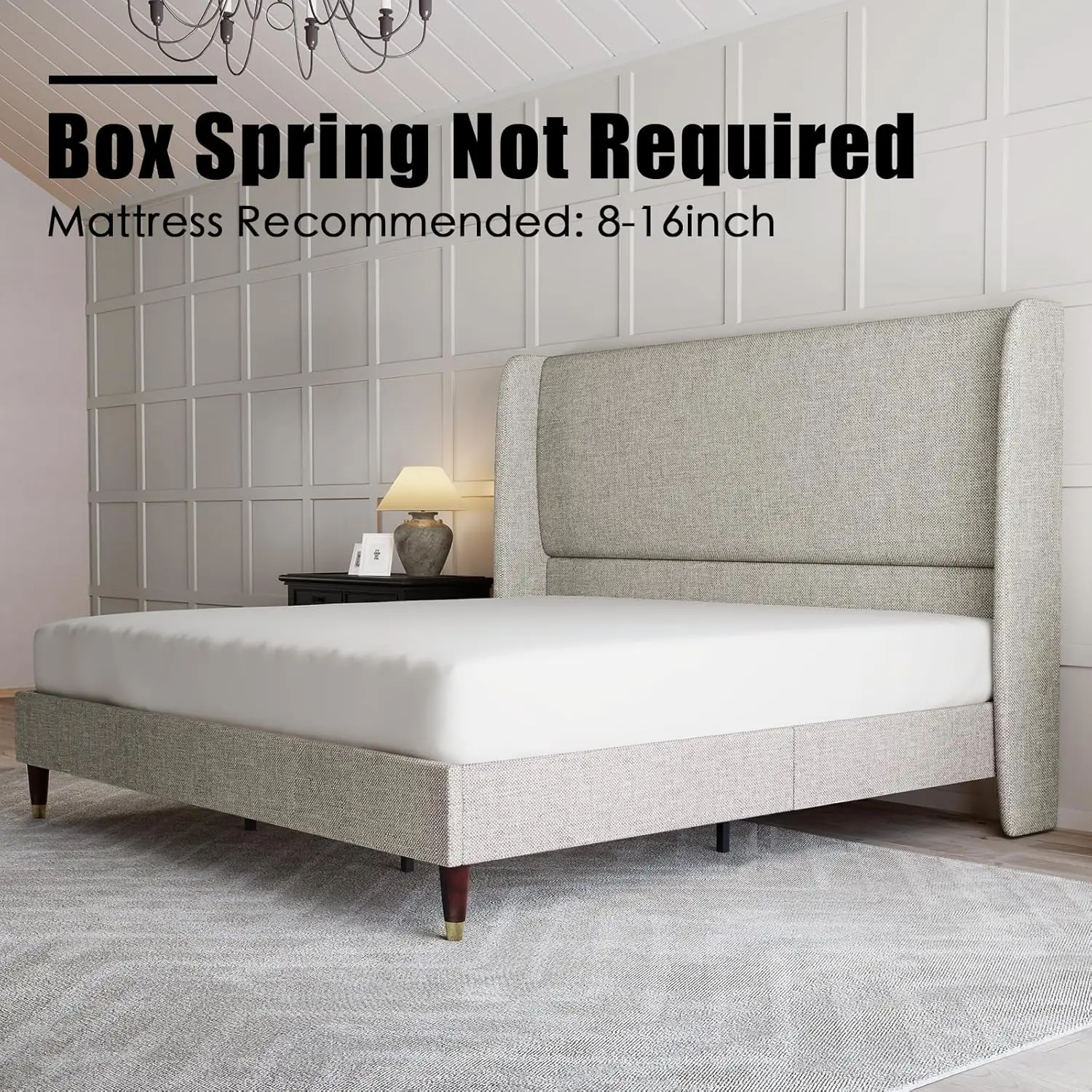 Каркас кровати King Platform 51 2 дюйма высокая мягкая кровать с высоким