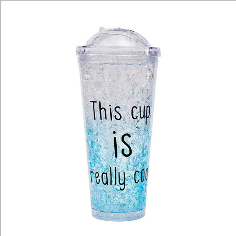 

Fashion The Same Cup Ice Cup High-value Large-capacity Water Cup Korean Female Student Folding Straw Portable Handy Water Cup