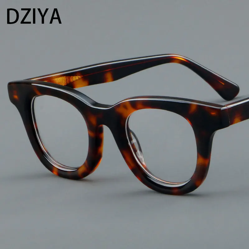 

Высококачественные ацетатные очки, модные круглые оправы для очков в стиле ретро для мужчин и женщин, универсальная оправа для очков по рецепту, 61084