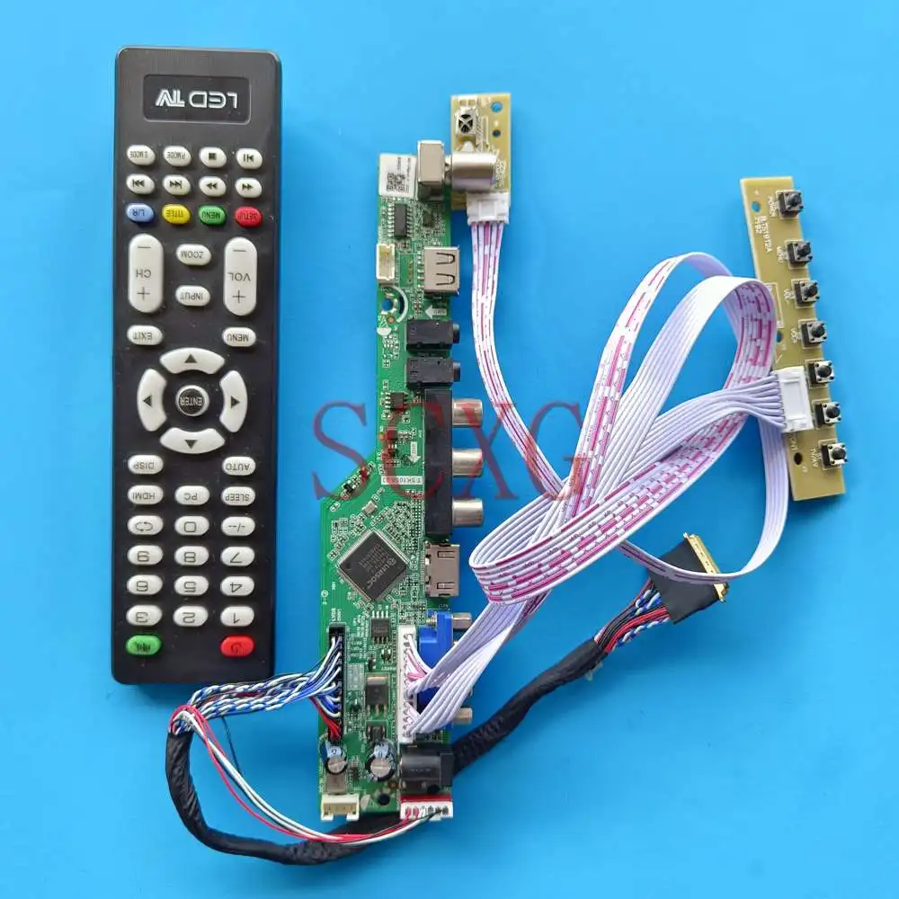 

Плата контроллера драйвера для планшетов, аналоговых ТВ-сигналов, 1600 дюйма, 900 дюйма, USB, HDMI, совместима с VGA, AV, ЖК-матрицей, LVDS, 40 контактов