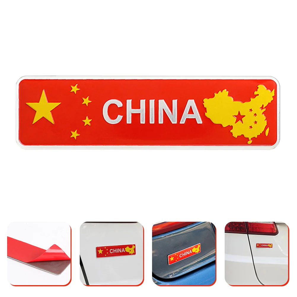 

China Flag Decalssticker Emblem National Auto Car Truck Decor Decalmetal Sign Vehicle Stickers Party Supplies