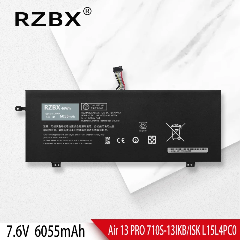 

Новый аккумулятор RZBX для ноутбука Lenovo IdeaPad 710S-13ISK/13IKB xiaoxin Air 13IKB Pro K22-80 L15M4PC0 L15S4PC0 L15L4PC0 L15M6PC0