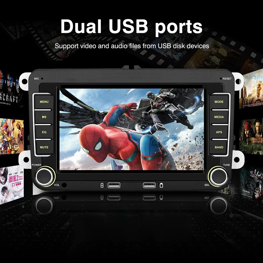 Автомобильный радиоприемник для VW Volkswagen Skoda Octavia Golf 5 6 Touran Passat B6 Polo Jetta 2 Din