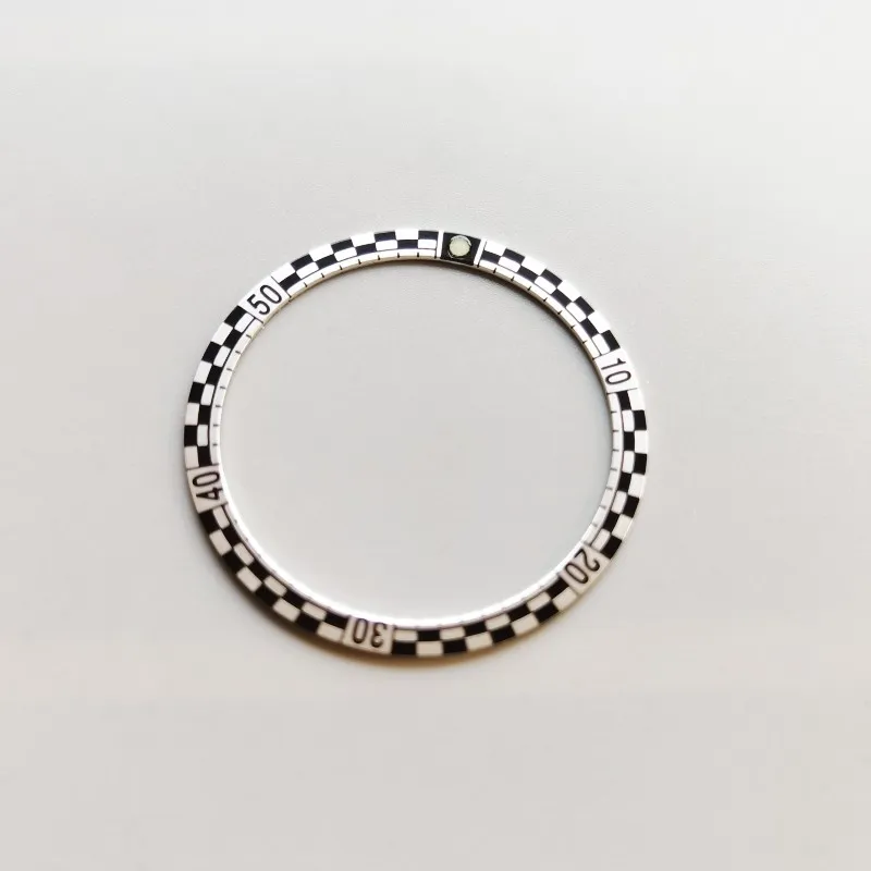 Mod Watch Parts 38mm Black Blue Green Luminous Bead Aluminum Rally Bezel Insert For SKX 6105 NH35 NH36 Movement Dive Watch