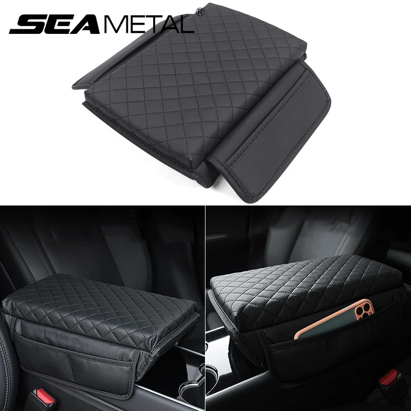 

Подлокотник автомобильный SEAMETAL, подушка с карманом для хранения, Универсальная мягкая накидка на подлокотник центральной консоли, защита л...