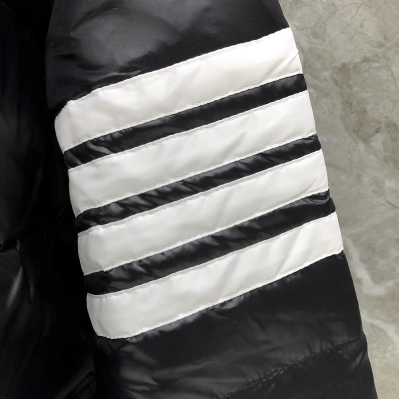 TB TNOM Jackets 4-bar Stripe Winter Men's Boutique Thick Puffer Fashion Brand Down-Filled Korean Designs Loose Casual Male Coat