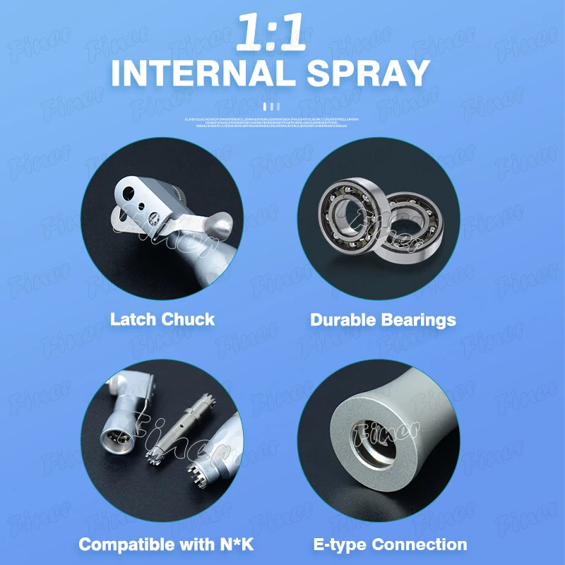 низкоскоростной наконечник De ntal внешний распылитель 1:1 профессиональный угловой