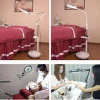 dimming tattoo 120 led magnifier floor lamp nail art usb cold light led non slip equipment clamp glass table lamp for beauty